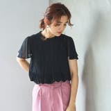 (半袖)プリーツシフォンブラウス | GeeRA | 詳細画像16