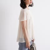 (半袖)プリーツシフォンブラウス | GeeRA | 詳細画像20