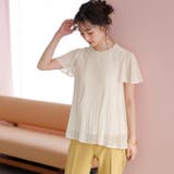 (半袖)プリーツシフォンブラウス | GeeRA | 詳細画像28