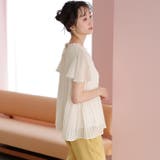 (半袖)プリーツシフォンブラウス | GeeRA | 詳細画像29