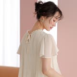 (半袖)プリーツシフォンブラウス | GeeRA | 詳細画像30