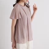 (半袖)プリーツシフォンブラウス | GeeRA | 詳細画像33