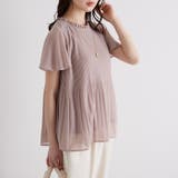 (半袖)プリーツシフォンブラウス | GeeRA | 詳細画像34