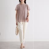 (半袖)プリーツシフォンブラウス | GeeRA | 詳細画像37