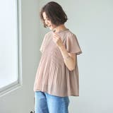 (半袖)プリーツシフォンブラウス | GeeRA | 詳細画像43