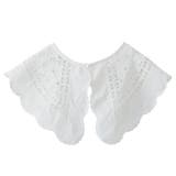 オフホワイト/スカラッフ | カットワーク刺しゅう付け衿 | GeeRA