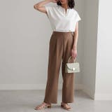 パール調ビーズ付キーネックトップス オフィスカジュアル | GeeRA | 詳細画像13