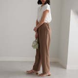 パール調ビーズ付キーネックトップス オフィスカジュアル | GeeRA | 詳細画像14