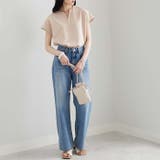 パール調ビーズ付キーネックトップス オフィスカジュアル | GeeRA | 詳細画像19