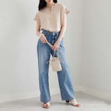 パール調ビーズ付キーネックトップス オフィスカジュアル | GeeRA | 詳細画像20