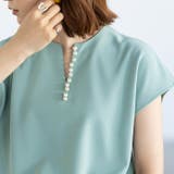 パール調ビーズ付キーネックトップス オフィスカジュアル | GeeRA | 詳細画像27