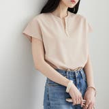 パール調ビーズ付キーネックトップス オフィスカジュアル | GeeRA | 詳細画像18