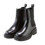 ブラック | トラックソールサイドゴアブーツ | GeeRA