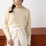 アイボリー | ジャカードシアーニットプルオーバー | GeeRA