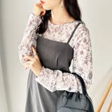 ブラック | 前後２ＷＡＹ花柄シアートップス | GeeRA