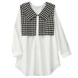 チドリガラ | ツイード切替ブラウス | GeeRA