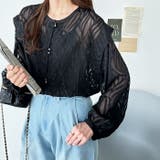 ブラック | 2WAYシアージャカードブラウス | GeeRA