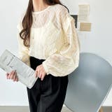 アイボリー | 2WAYシアージャカードブラウス | GeeRA