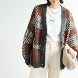 ジャカードチェックニットカーディガン | GeeRA | 詳細画像2