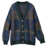 グリーンケイ | ジャカードチェックニットカーディガン | GeeRA