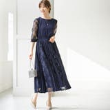 ネイビー | レース＆プリーツワンピジャケットセット | GeeRA