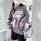 チャコール×ボストンロゴ | 【champion】ロゴトレーナー | GeeRA