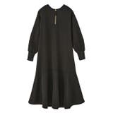 ブラック | 前後2WAYマーメイド裏起毛ワンピース | GeeRA