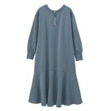 ブルー | 前後2WAYマーメイド裏起毛ワンピース | GeeRA