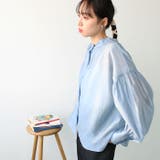 シアー素材ボリュームスリーブブラウス | GeeRA | 詳細画像11