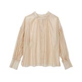 ベージュ | シアー素材ボリュームスリーブブラウス | GeeRA