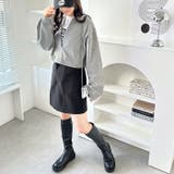 柔らか素材深Vネックスウェット | GeeRA | 詳細画像4