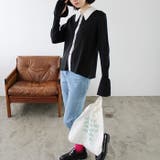 ポロ衿配色ニットカーディガン | GeeRA | 詳細画像3