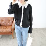 ポロ衿配色ニットカーディガン | GeeRA | 詳細画像7