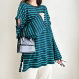 カラバリ豊富な袖スリットボーダーカットソー | GeeRA | 詳細画像24