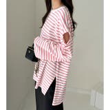 カラバリ豊富な袖スリットボーダーカットソー | GeeRA | 詳細画像4