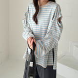 カラバリ豊富な袖スリットボーダーカットソー | GeeRA | 詳細画像17