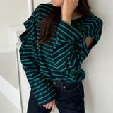 ネイビー系 | カラバリ豊富な袖スリットボーダーカットソー | GeeRA