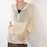 シアー素材ストライプアノラックパーカー | GeeRA | 詳細画像10 