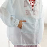 シアー素材ストライプアノラックパーカー | GeeRA | 詳細画像8 