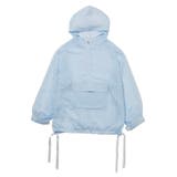 ブルー | シアー素材ストライプアノラックパーカー | GeeRA