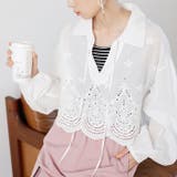 刺しゅうデザインショート丈ブラウス | GeeRA | 詳細画像10