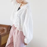 刺しゅうデザインショート丈ブラウス | GeeRA | 詳細画像12