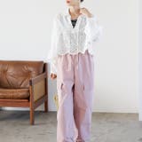 刺しゅうデザインショート丈ブラウス | GeeRA | 詳細画像13