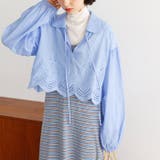 刺しゅうデザインショート丈ブラウス | GeeRA | 詳細画像2