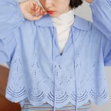 刺しゅうデザインショート丈ブラウス | GeeRA | 詳細画像5