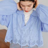 刺しゅうデザインショート丈ブラウス | GeeRA | 詳細画像6