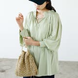 リボン付スキッパーブラウス | GeeRA | 詳細画像17