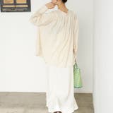 リボン付スキッパーブラウス | GeeRA | 詳細画像4