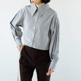 ストライプ柄衿付ショート丈シャツ | GeeRA | 詳細画像2 