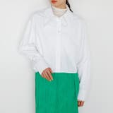 ストライプ柄衿付ショート丈シャツ | GeeRA | 詳細画像7 